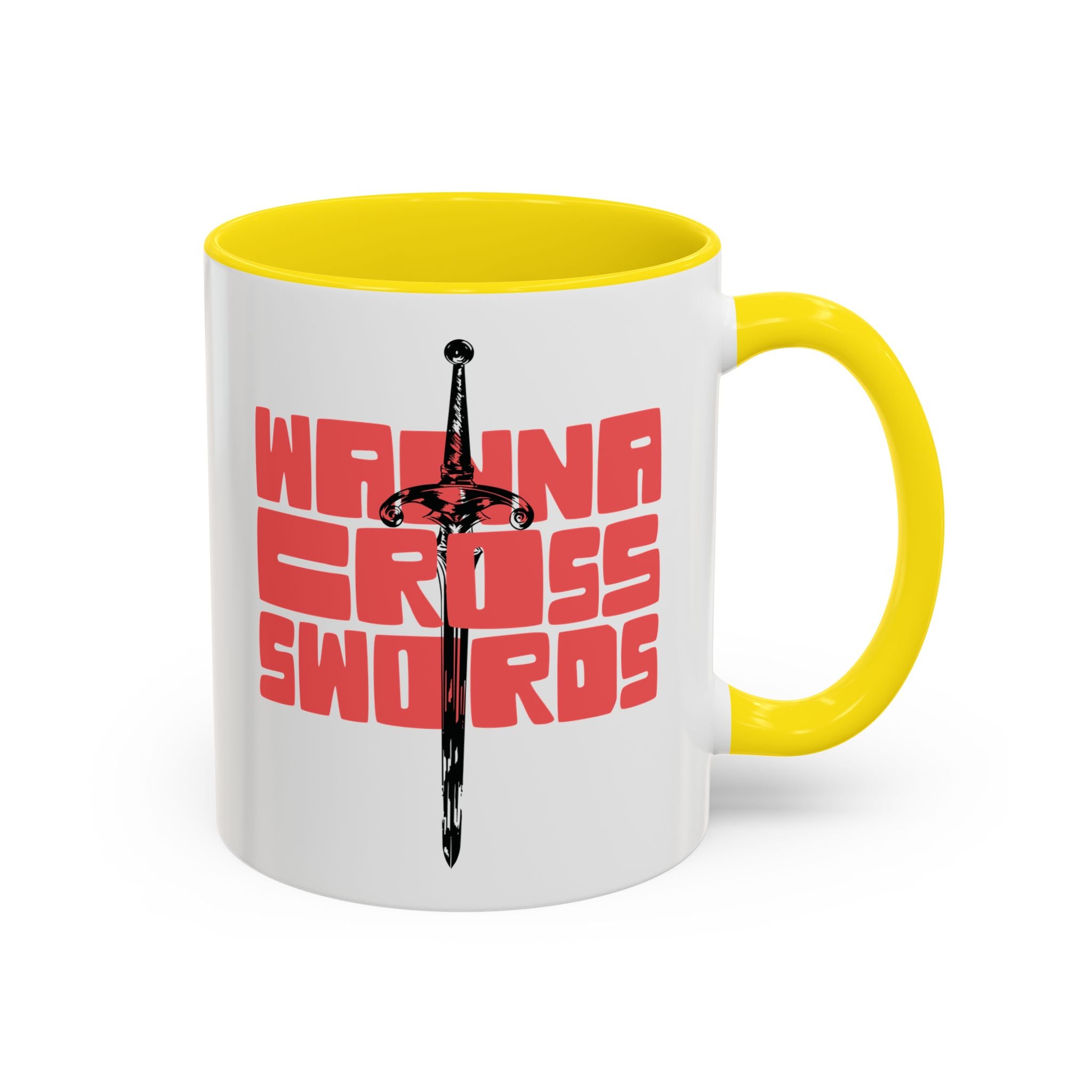 Wanna Cross Swords Accent Coffee Mug - 11oz