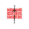 Wanna Cross Swords 3" Die-Cut Sticker