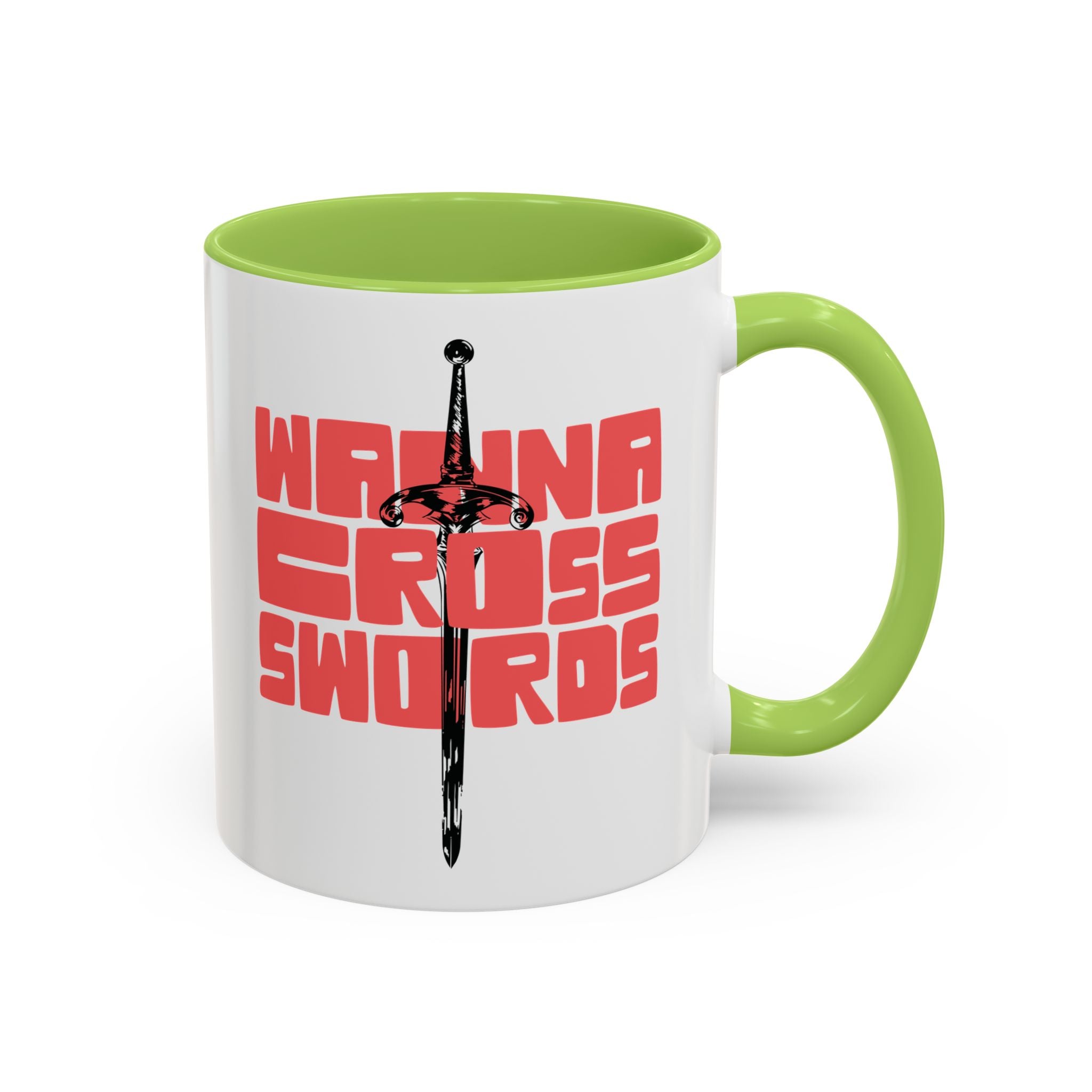 Wanna Cross Swords Accent Coffee Mug - 11oz
