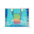 Queer Rainbow Holographic Beach Tote Bag