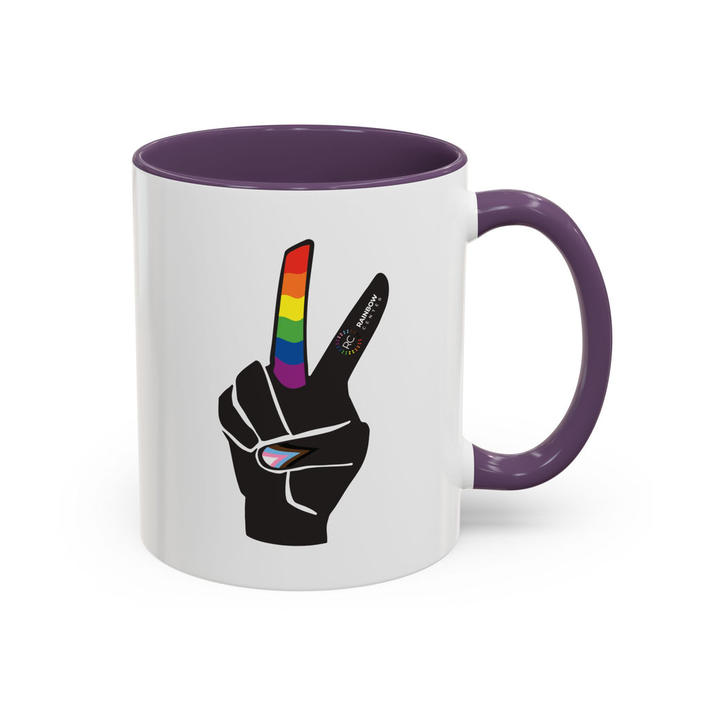 Tacoma Pride Peace Sign Accent Coffee Mug - 11oz