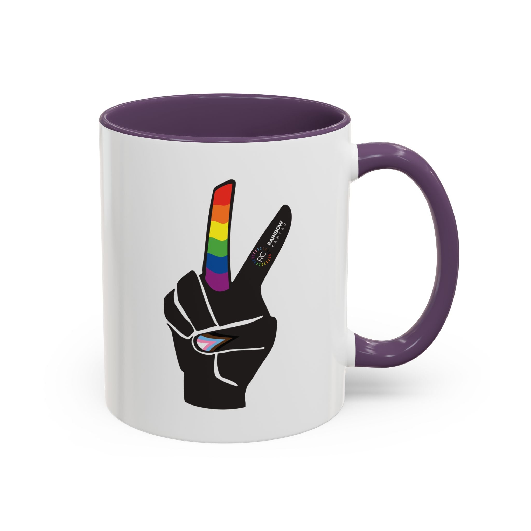 Tacoma Pride Peace Sign Accent Coffee Mug - 11oz