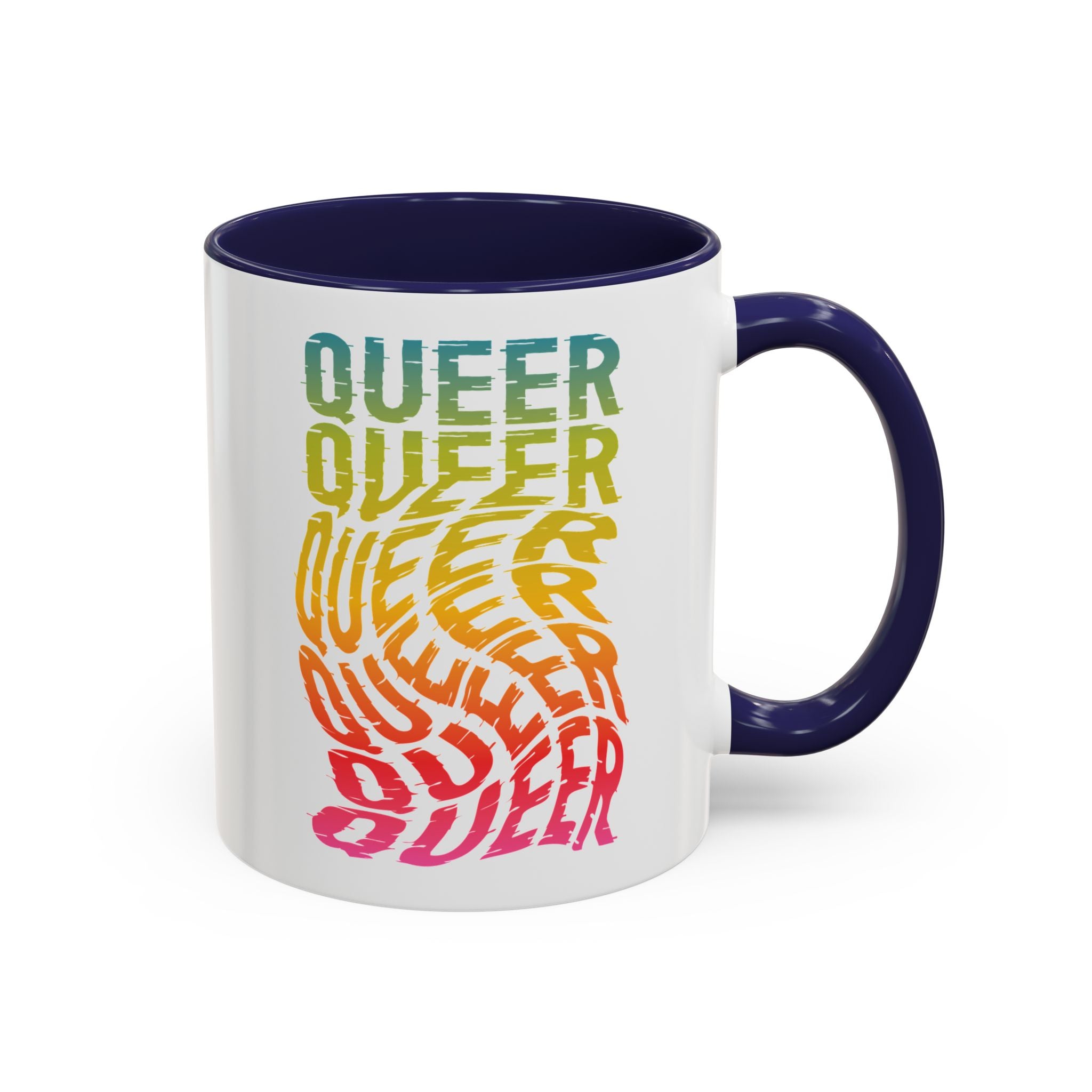 Queer Rainbow Accent Coffee Mug - 11oz
