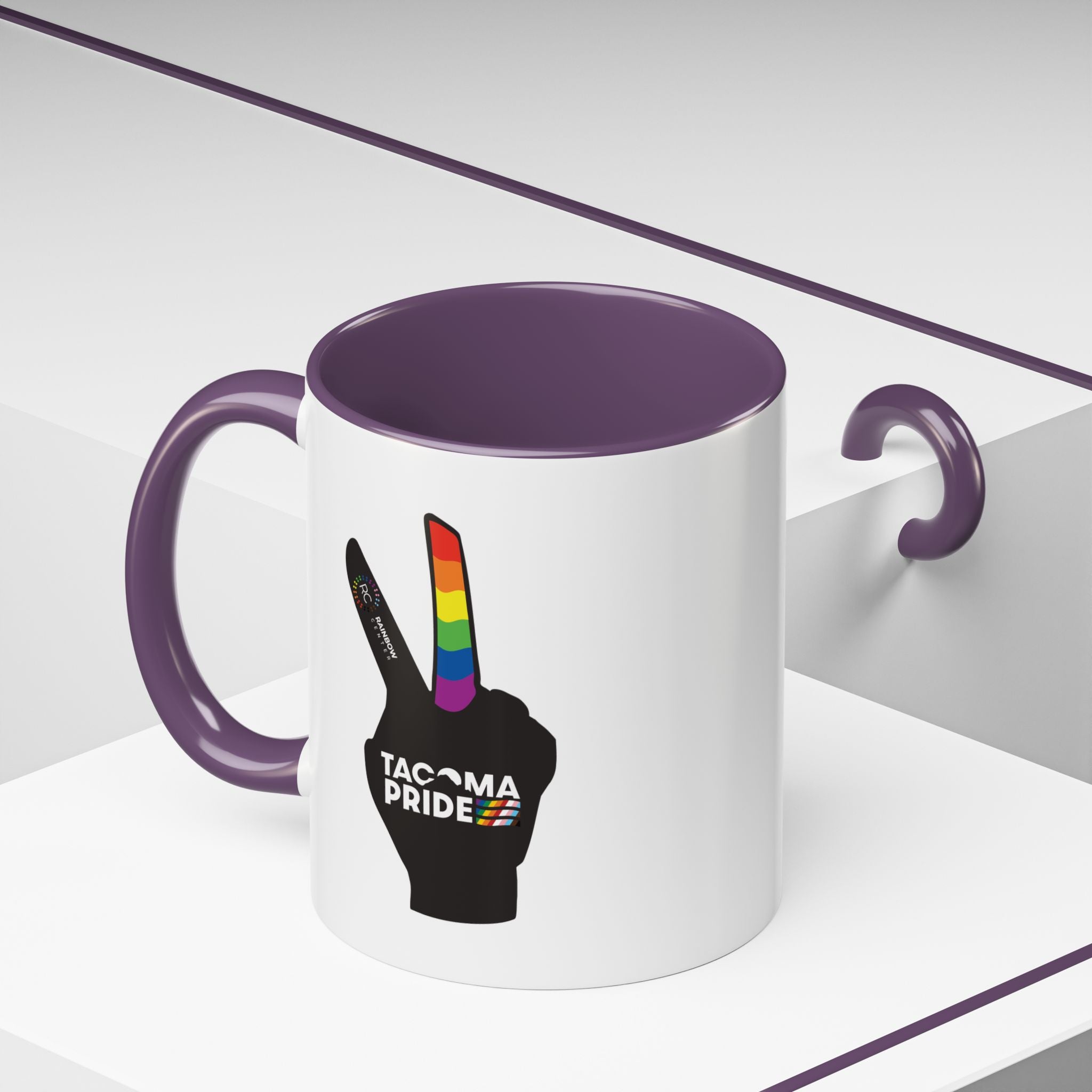 Tacoma Pride Peace Sign Accent Coffee Mug - 11oz