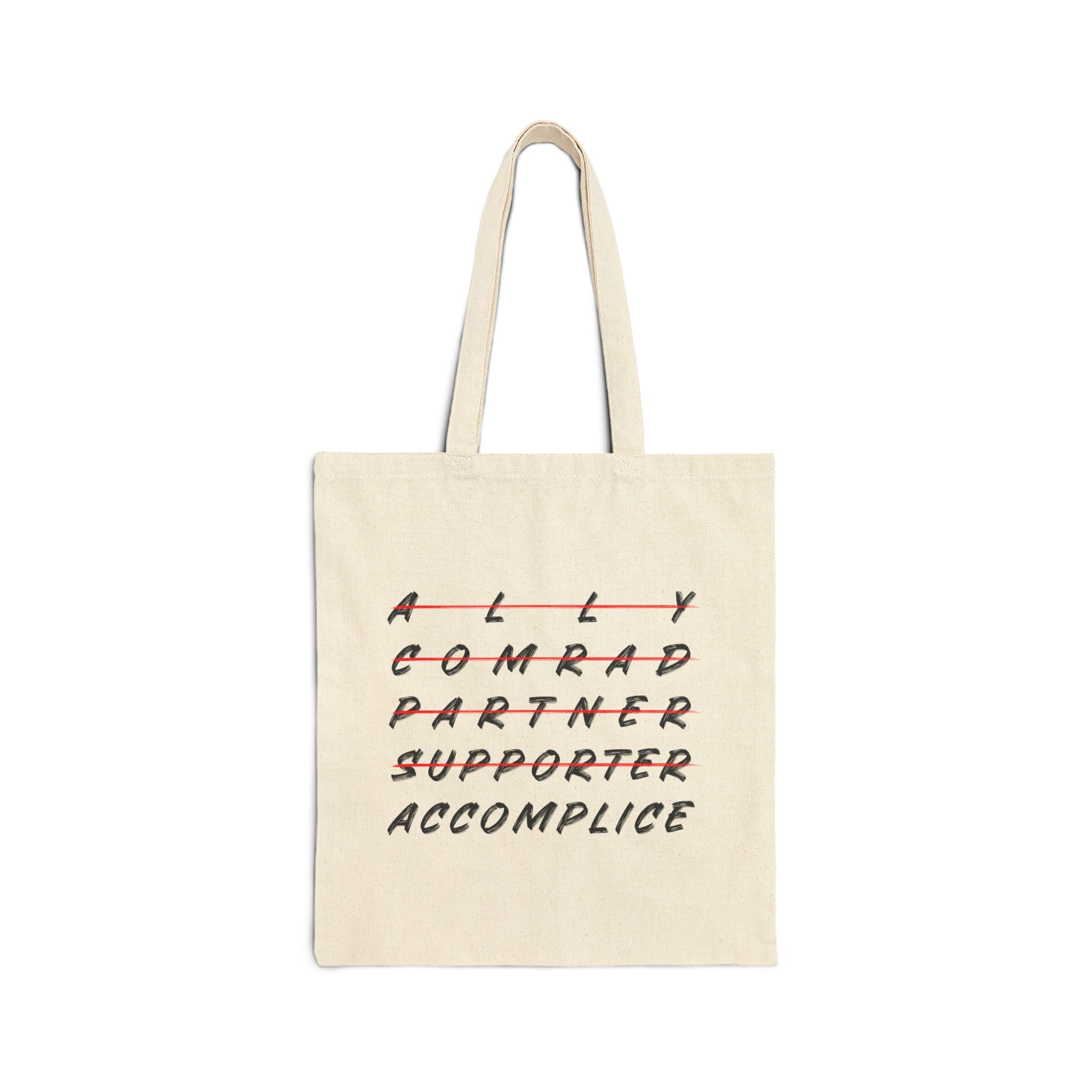 Ally to Accomplice Canvas Tote Bag