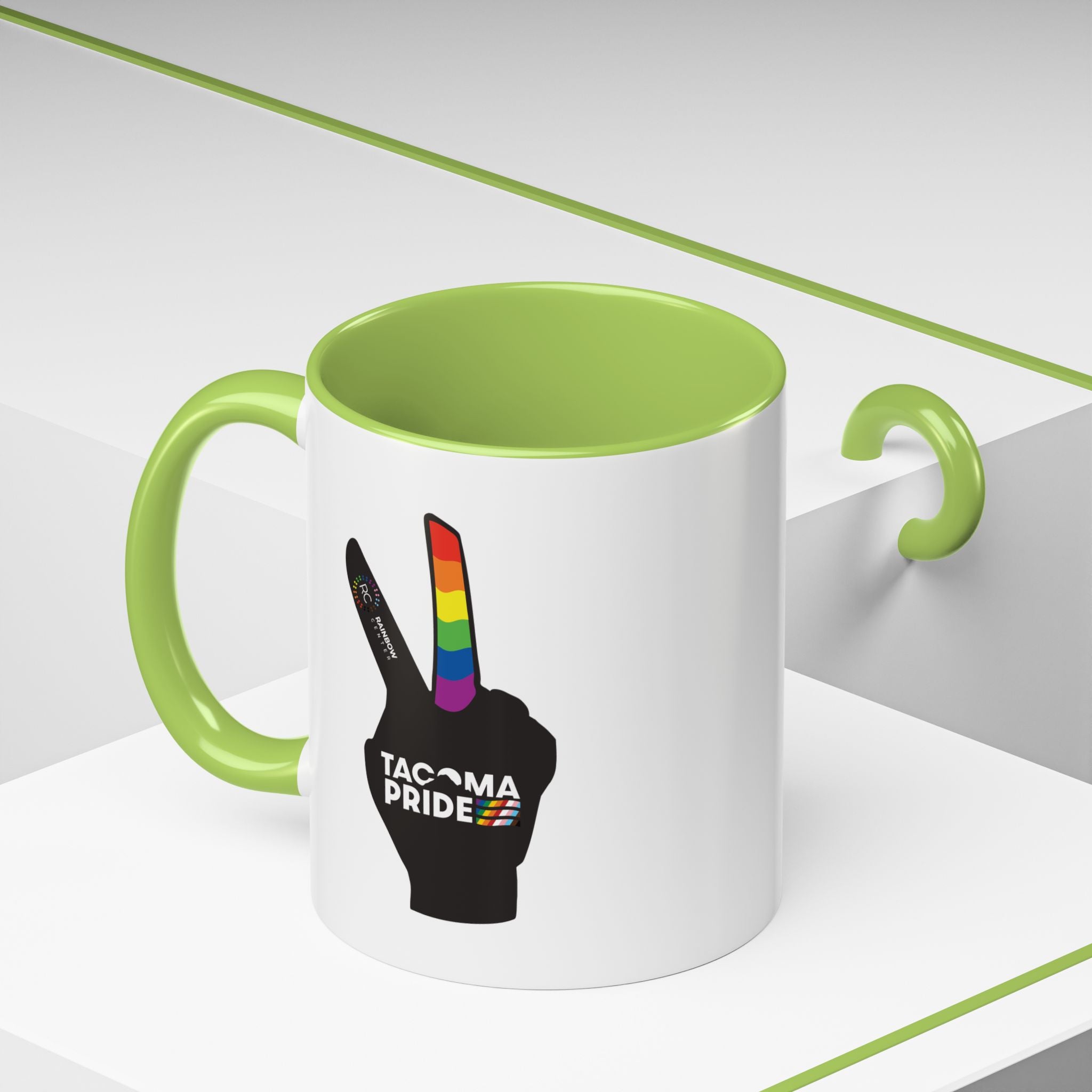 Tacoma Pride Peace Sign Accent Coffee Mug - 11oz