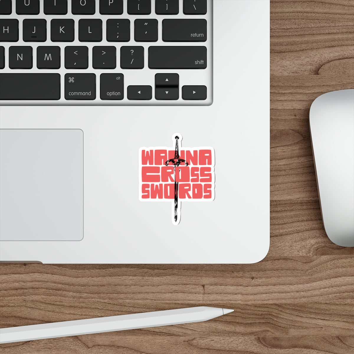 Wanna Cross Swords 3" Die-Cut Sticker