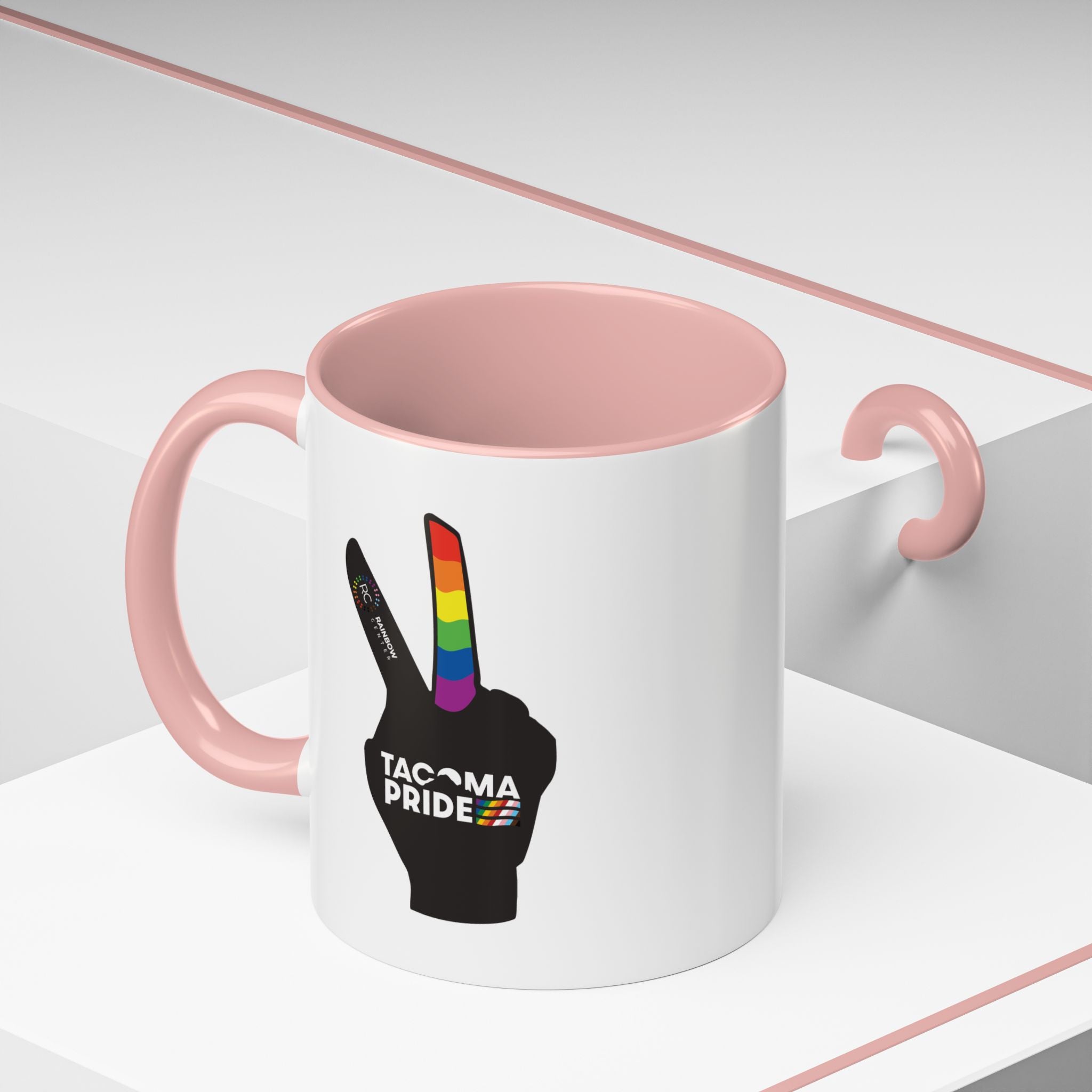 Tacoma Pride Peace Sign Accent Coffee Mug - 11oz