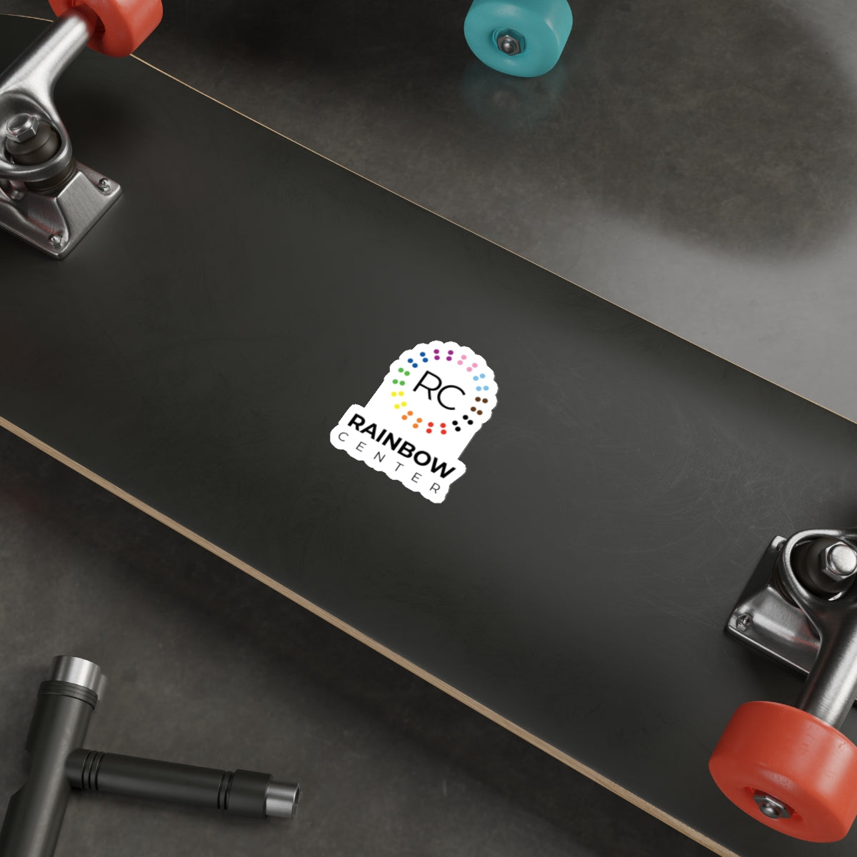 Rainbow Center 3" Die-Cut Sticker