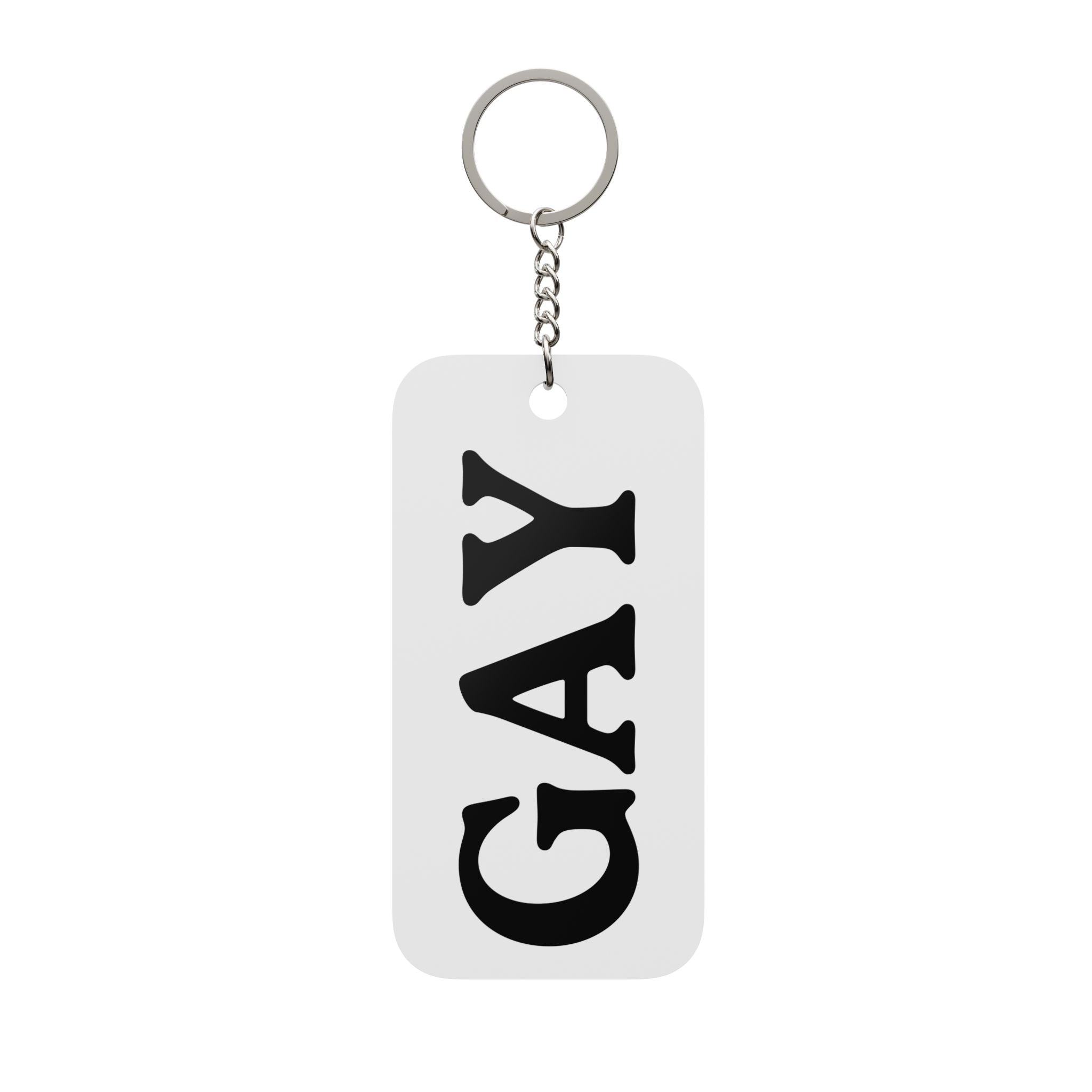 GAY Double-Sided Keychain Charm