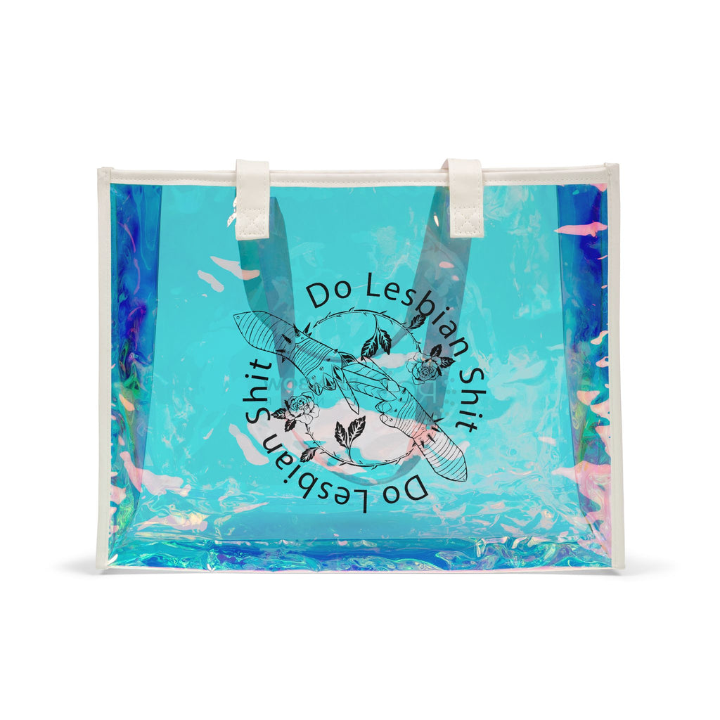 Do Lesbian Shit Holographic Beach Tote Bag
