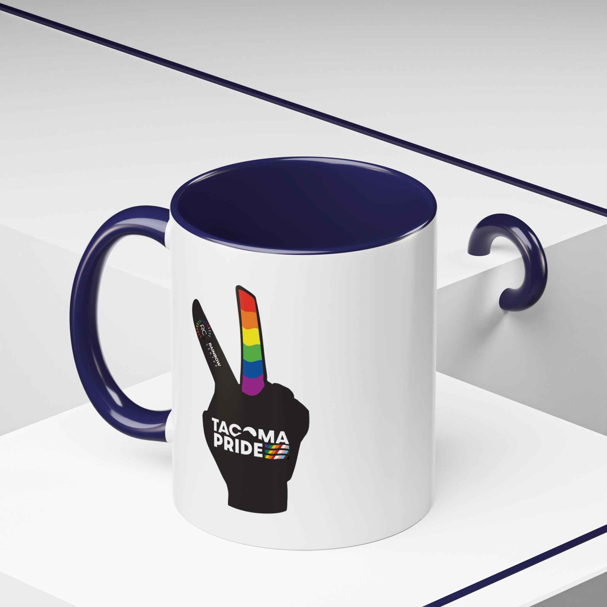 Tacoma Pride Peace Sign Accent Coffee Mug - 11oz