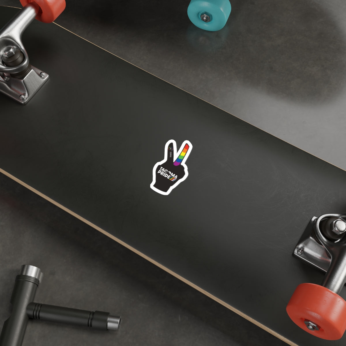 Tacoma Pride Peace Sign 3" Sign Die-Cut Sticker
