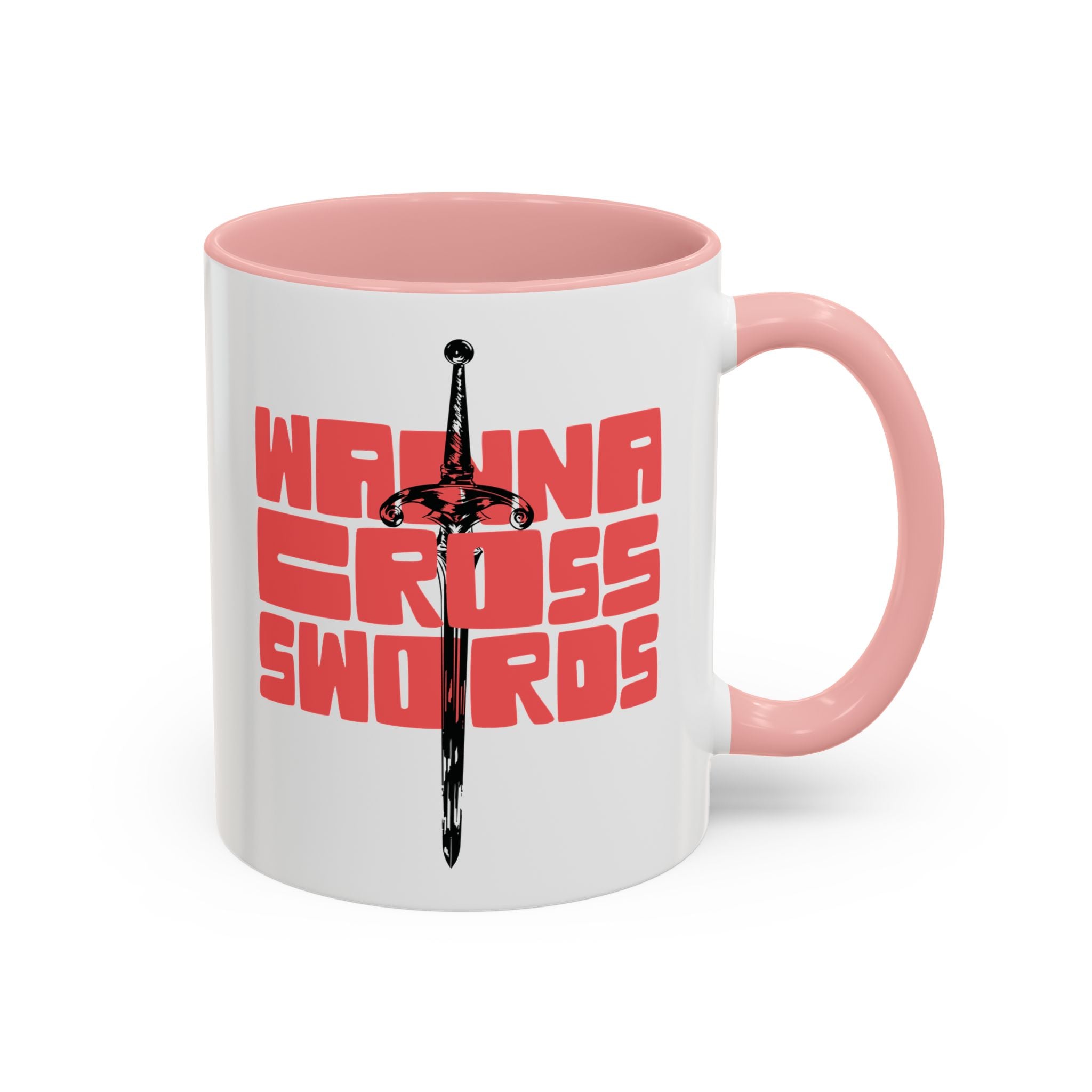 Wanna Cross Swords Accent Coffee Mug - 11oz