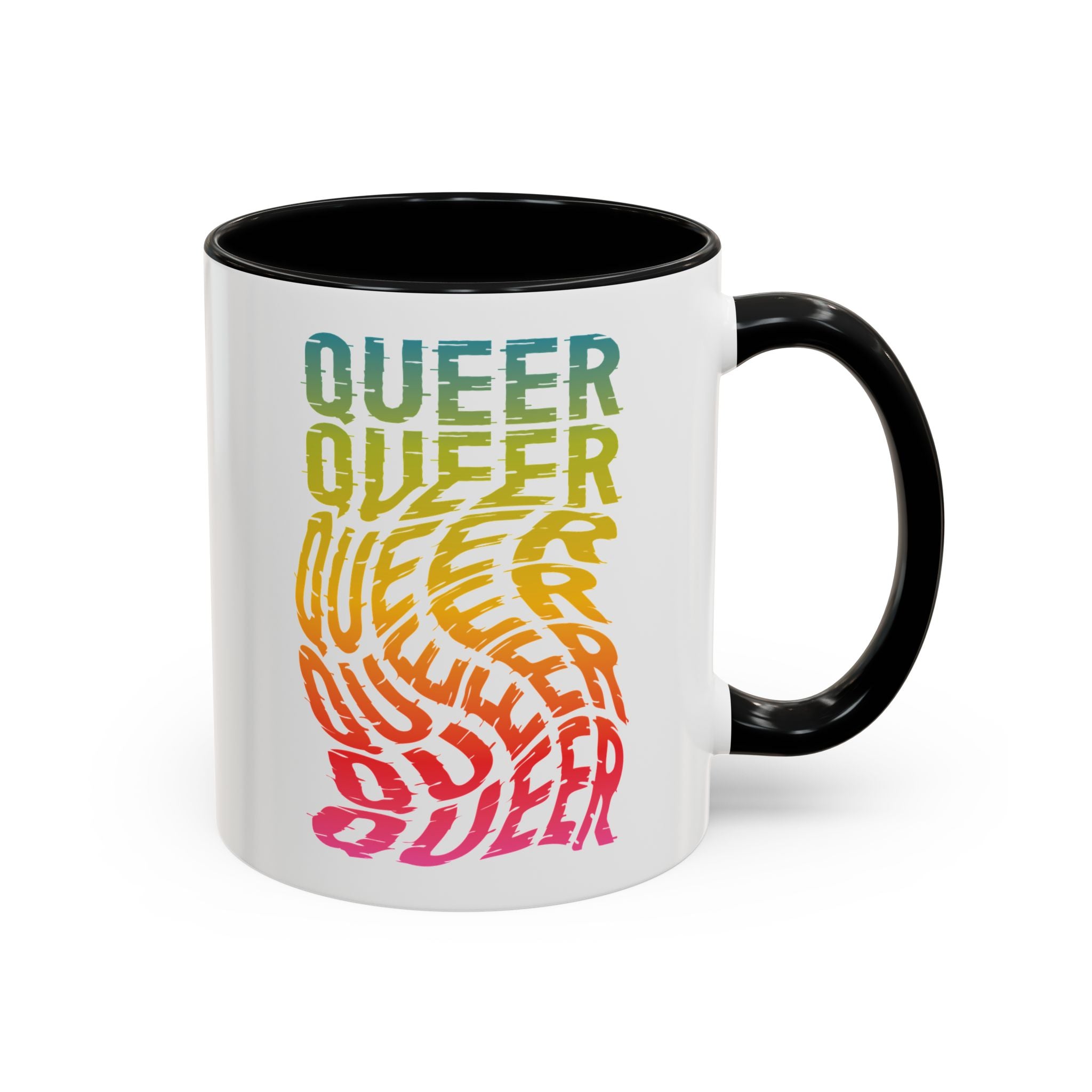 Queer Rainbow Accent Coffee Mug - 11oz