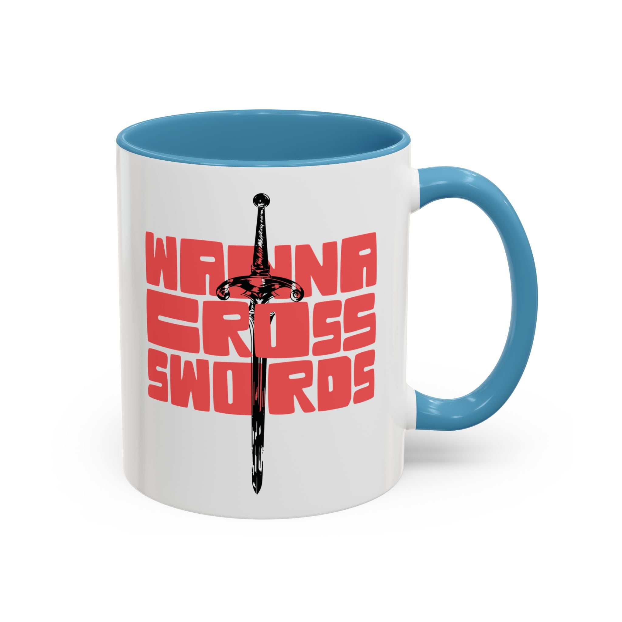 Wanna Cross Swords Accent Coffee Mug - 11oz