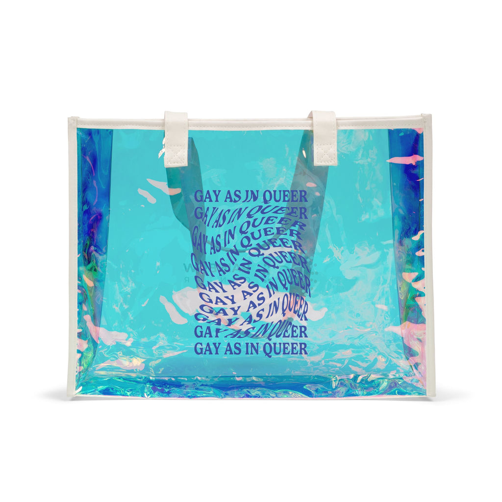 Gay As In Queer Holographic Beach Tote