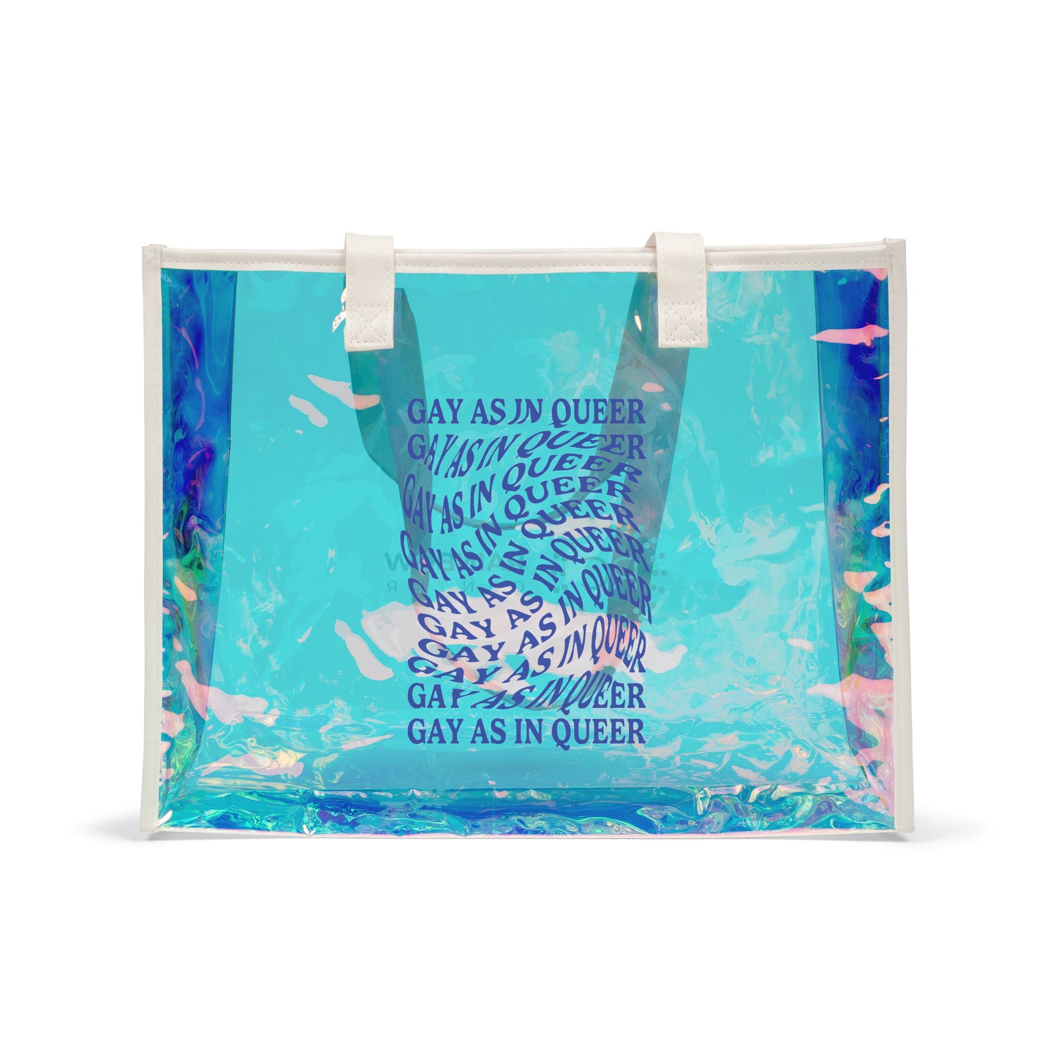 Gay As In Queer Holographic Beach Tote