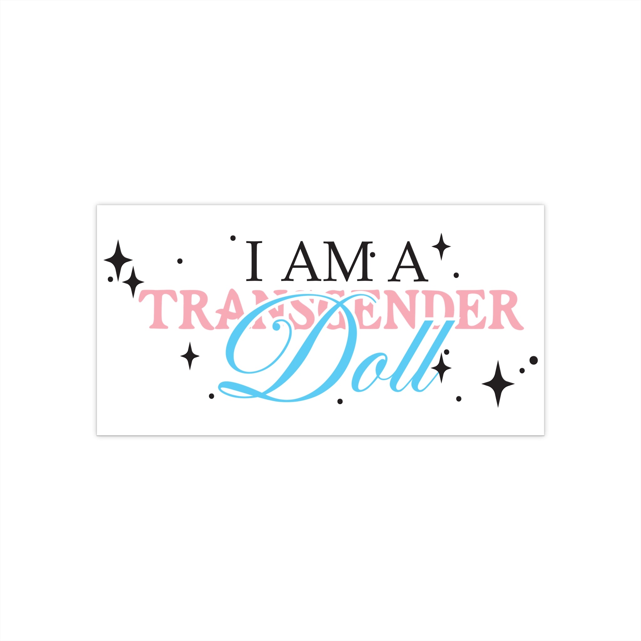 Transgender Doll Bumper Sticker