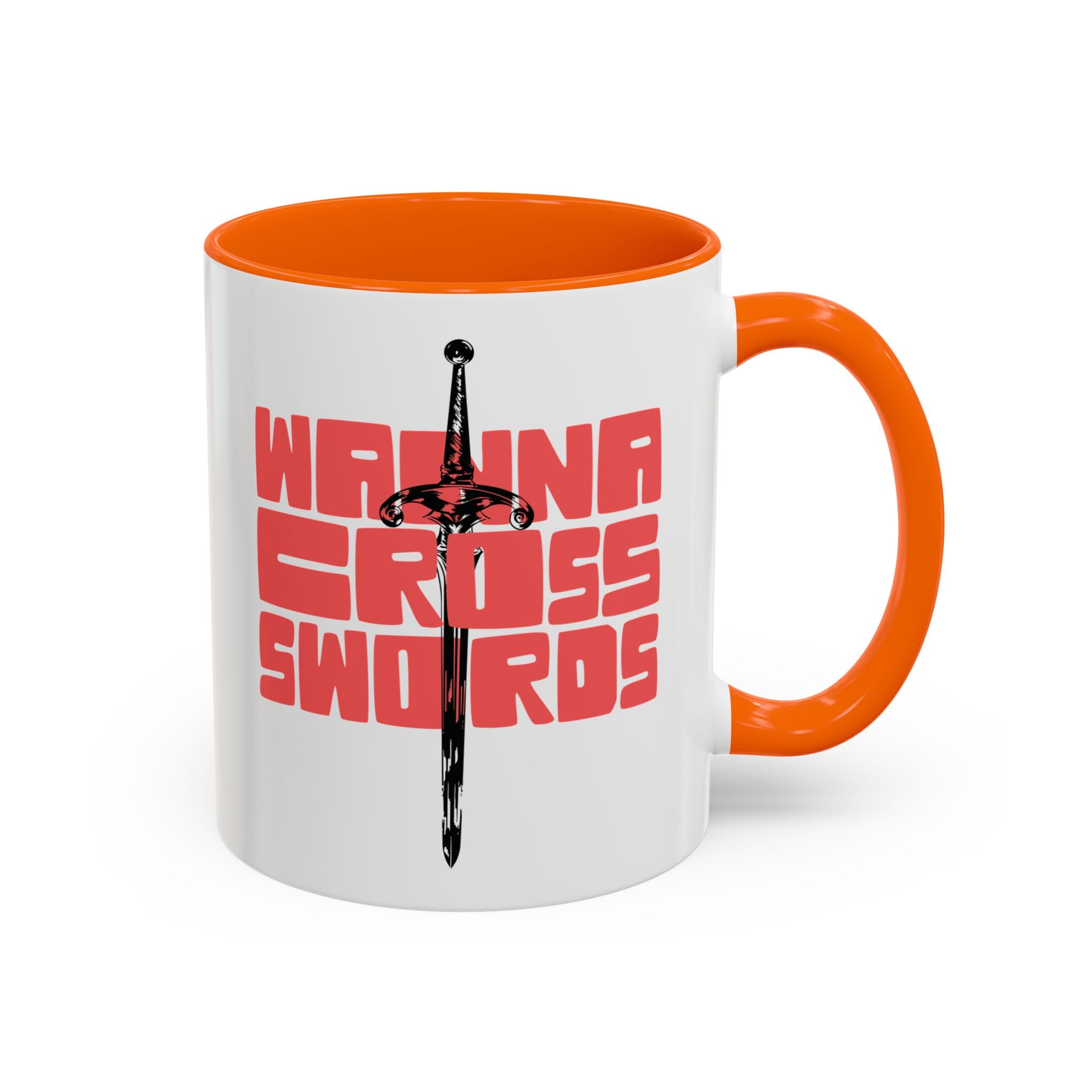 Wanna Cross Swords Accent Coffee Mug - 11oz