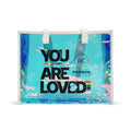 You Are Loved Holographic Beach Tote Bag