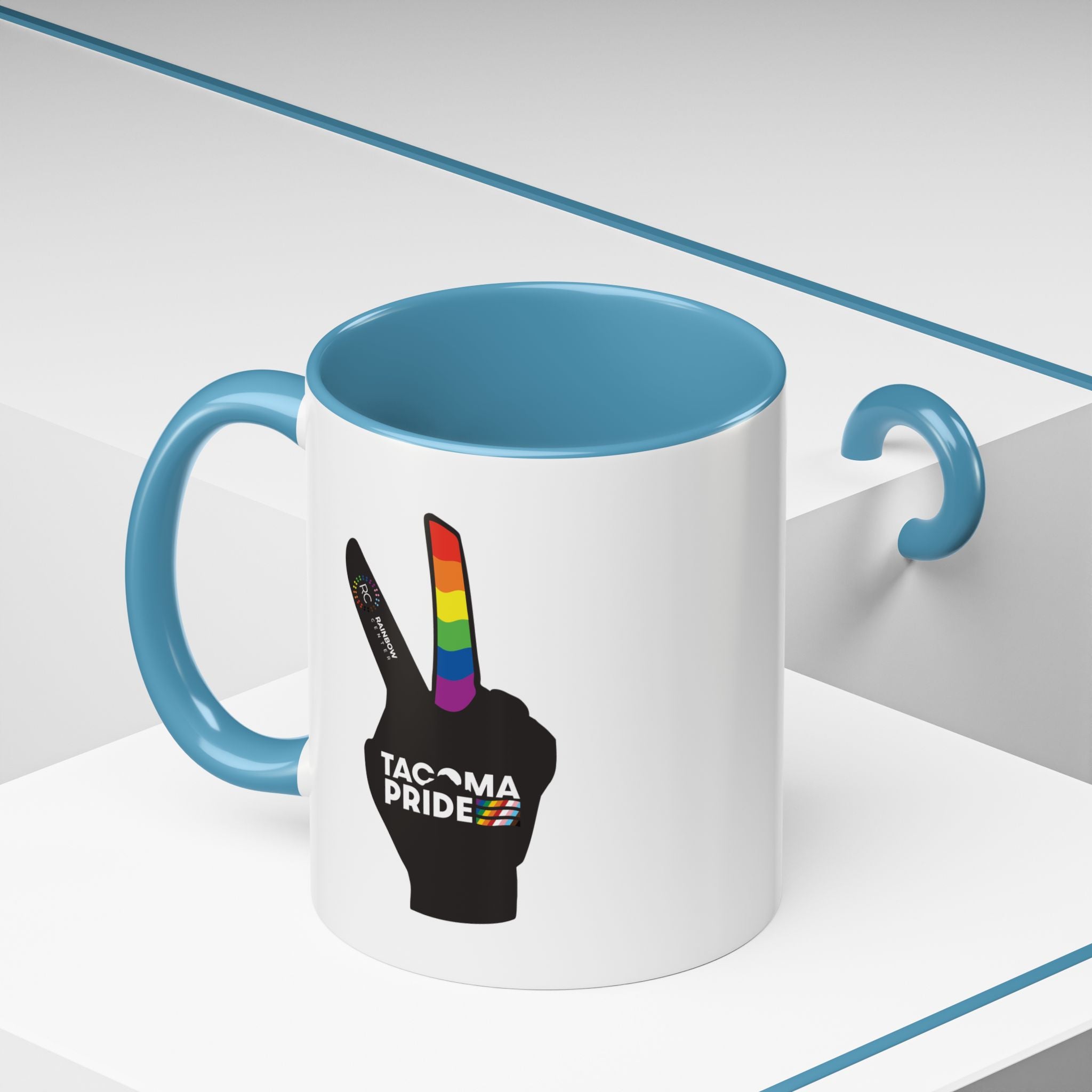 Tacoma Pride Peace Sign Accent Coffee Mug - 11oz